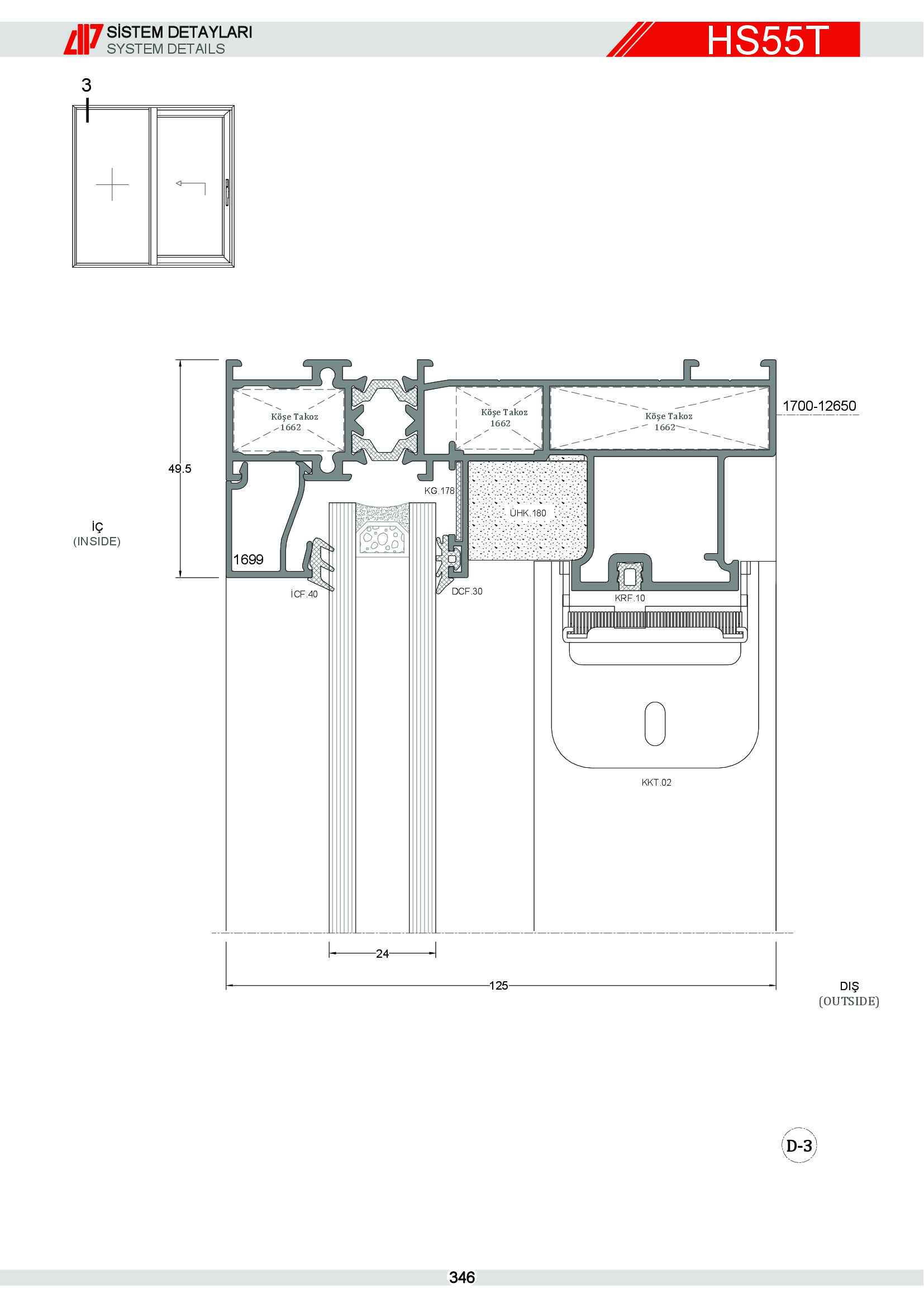 HEBESCHİEBE SÜRME ALÜMİNYUM 54